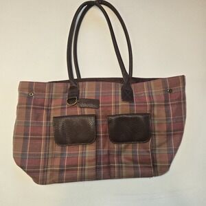Longaberger Tote Bag‎ Plaid Large 25th Celebration Collector Shoulder